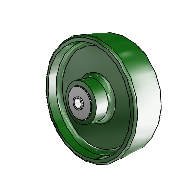 Cast Iron Enameled Cast Iron 5 x 1.5 Wheel with PPBB Bearing