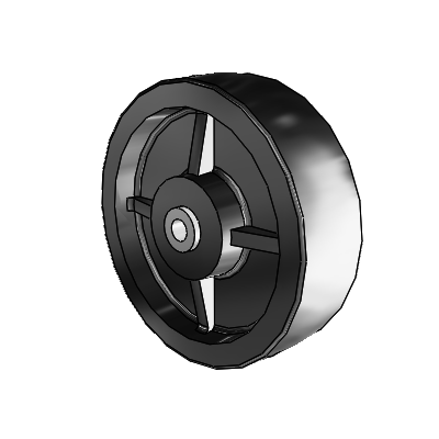 Polyolefin 5 x 1.5 Wheel with Plain Bearing