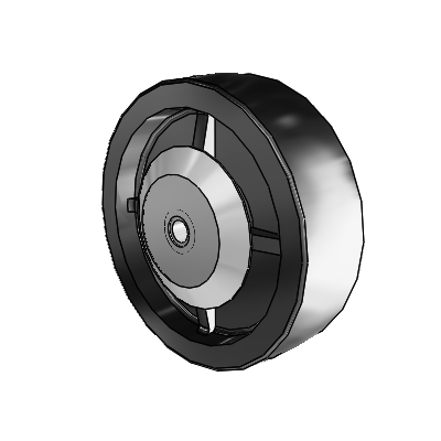 Polyolefin 5 x 1.5 Wheel with Plain Bearing
