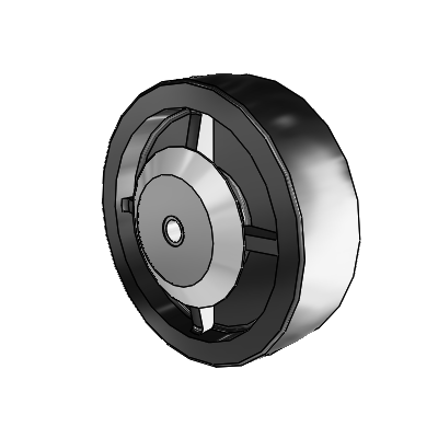 Polyolefin 5 x 1.5 Wheel with Pedestal Precision Ball Bearing