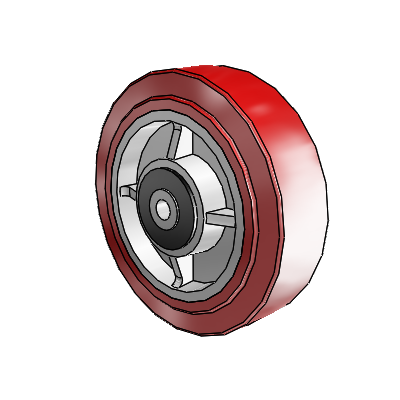 Polyurethane Hi-Tech HI-TECH Polyurethane Polyolefin 5 x 1.5 Wheel with Roller Bearing