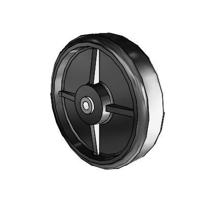 Polyolefin 6 x 1.5 Wheel with Plain Bearing