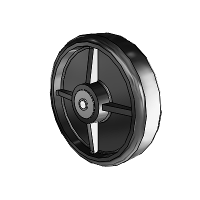 Polyolefin 6 x 1.5 Wheel with Pedestal Precision Ball Bearing