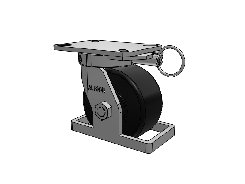 310 Series Top Plate Swivel Caster with 6 x 3 Black Polymer NX - Trionix High Impact Polymer Wheel
