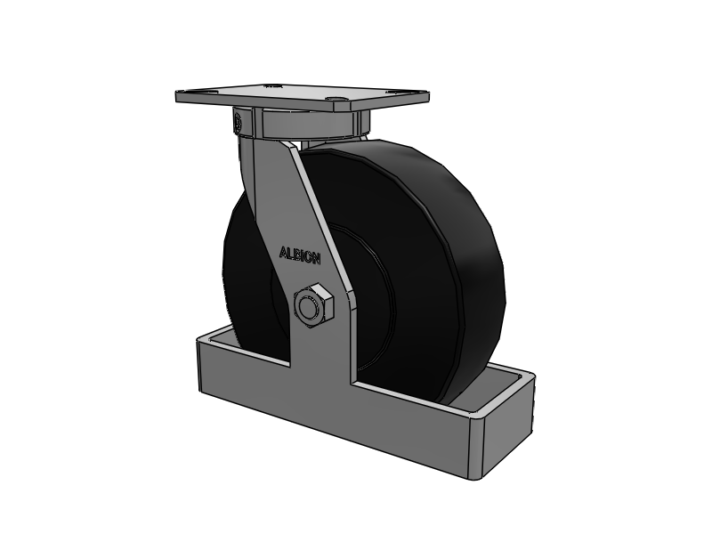 310 Series Top Plate Swivel Caster with 10 x 3 Black Polymer NX - Trionix High Impact Polymer Wheel