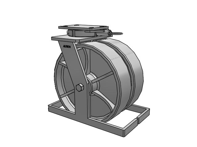 315 Series Top Plate Swivel Caster with 12 x 3 CA - Cast Iron Wheel