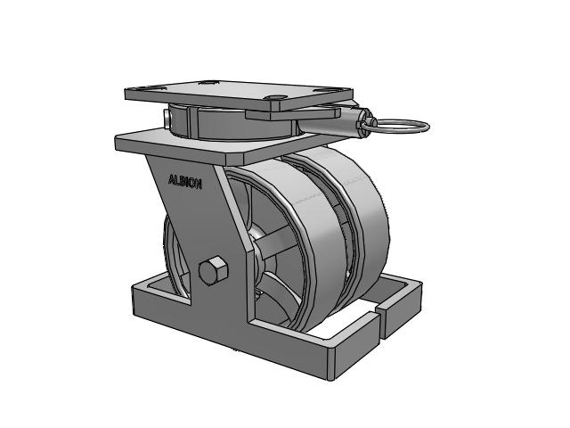 315 Series Top Plate Swivel Caster with 6 x 2 CH - Cast Iron (Heavy Duty) Wheel