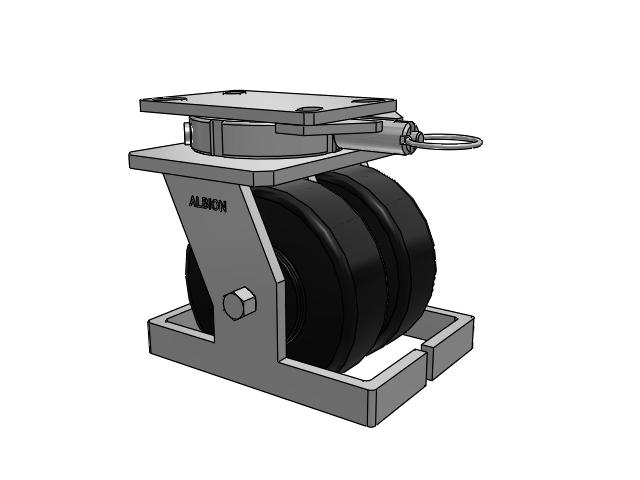 315 Series Top Plate Swivel Caster with 6 x 2 NX - Trionix High Impact Polymer Wheel