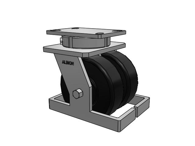 315 Series Top Plate Swivel Caster with 6 x 2 NX - Trionix High Impact Polymer Wheel