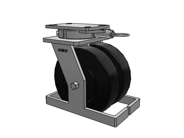 315 Series Top Plate Swivel Caster with 8 x 2 NX - Trionix High Impact Polymer Wheel