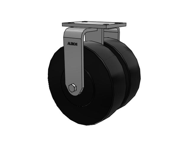315 Series Top Plate Rigid Caster with 10 x 3 NX - Trionix High Impact Polymer Wheel