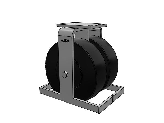 315 Series Top Plate Rigid Caster with 10 x 3 NX - Trionix High Impact Polymer Wheel