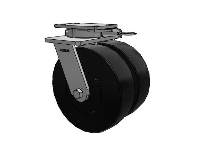 315 Series Top Plate Swivel Caster with 10 x 3 NX - Trionix High Impact Polymer Wheel