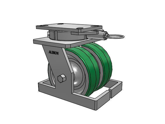 315 Series Top Plate Swivel Caster with 6 x 2 PD - Polyurethane (Aluminum Core) Wheel
