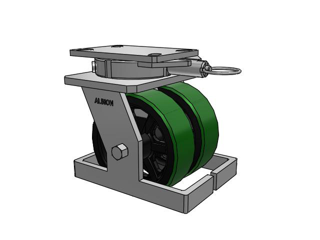 315 Series Top Plate Swivel Caster with 6 x 2 PY - Polyurethane (Cast Iron Core) Wheel