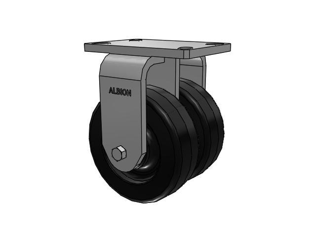 315 Series Top Plate Rigid Caster with 6 x 2 TM - Phenolic Wheel