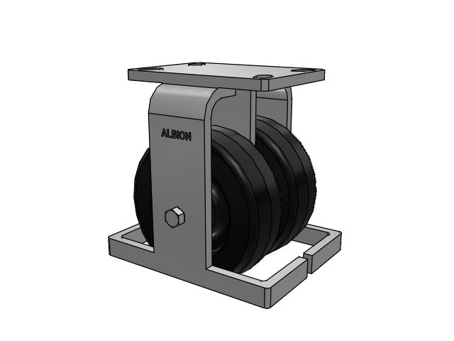 315 Series Top Plate Rigid Caster with 6 x 2 TM - Phenolic Wheel