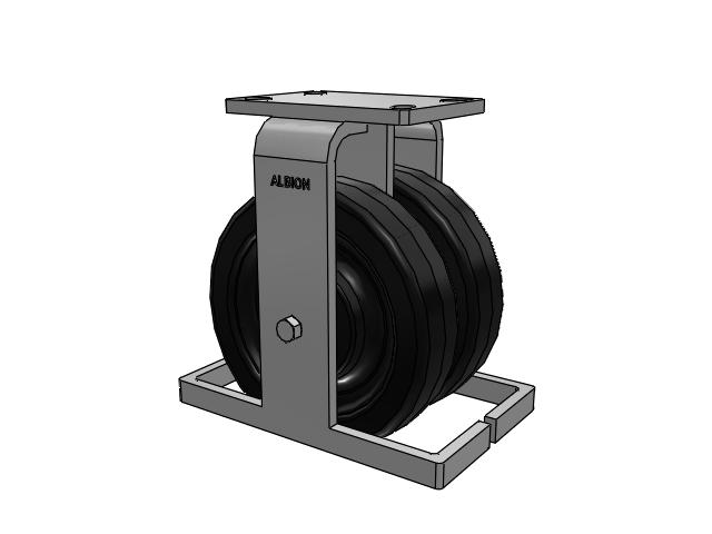 315 Series Top Plate Rigid Caster with 8 x 2 TM - Phenolic Wheel
