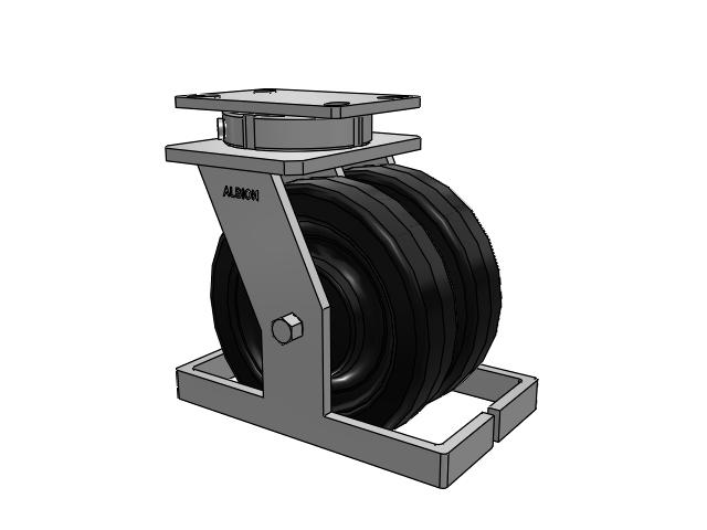 315 Series Top Plate Swivel Caster with 8 x 2 TM - Phenolic Wheel