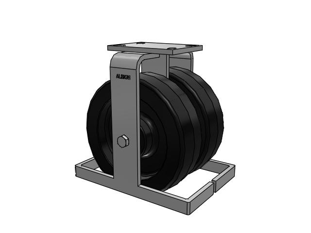 315 Series Top Plate Rigid Caster with 10 x 3 TM - Phenolic Wheel