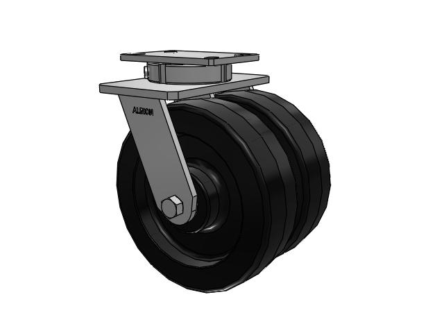 315 Series Top Plate Swivel Caster with 10 x 3 TM - Phenolic Wheel
