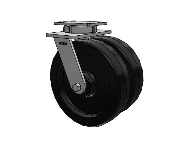 315 Series Top Plate Swivel Caster with 12 x 3 TM - Phenolic Wheel