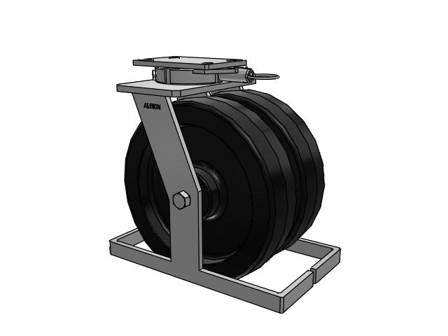 315 Series Top Plate Swivel Caster with 12 x 3 TM - Phenolic Wheel