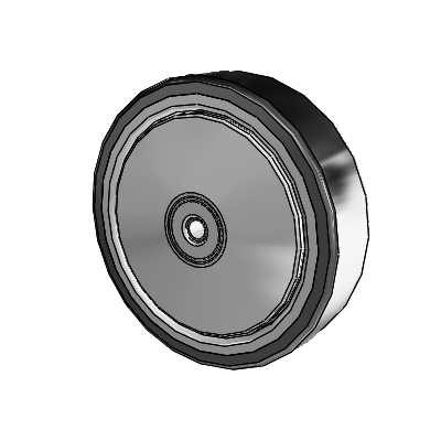 32C Conductive Rubber Natural Solid Rubber Steel 4.9212 x 1.2598 Wheel with Flanged Ball Bearing