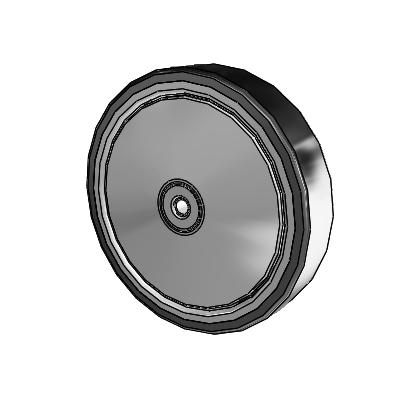32C Conductive Rubber Natural Solid Rubber Steel 5.9055 x 1.2598 Wheel with Flanged Ball Bearing