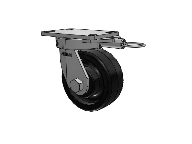 330 Series Top Plate Swivel Caster with 6 x 2.5 Black Phenolic Resin TM - Phenolic Wheel