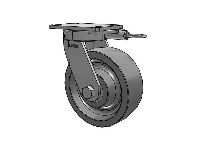 330 Series Top Plate Swivel Caster with 8 x 3 Grey Polyurethane XP - X-treme Plus Solid Polyurethane Wheel
