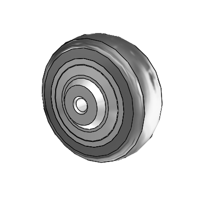 35K Conductive Thermoplastic Rubber Thermoplastic Elastomer 3.1496 x 1.1811 Wheel with Precision Ball Bearing