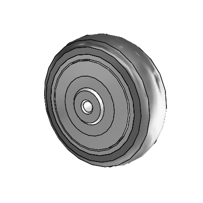 35K Thermoplastic Rubber Thermoplastic Elastomer 3.9370 x 1.2598 Wheel with Precision Ball Bearing
