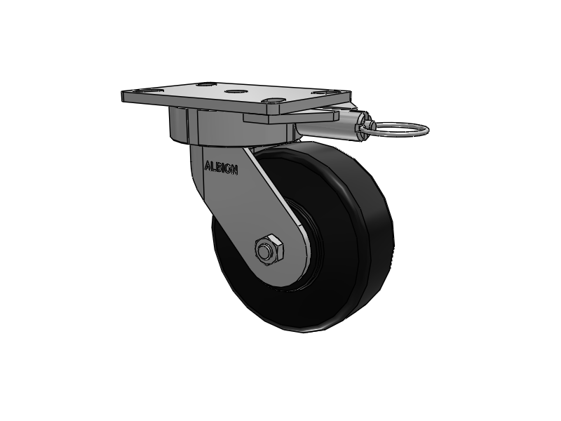 38 Series Maintenance Free Top Plate Swivel Caster with 6 x 2 Black Polymer NX - Trionix High Impact Polymer Wheel
