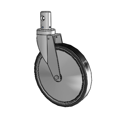 Central Locking Stem Swivel Caster with 8 x 1.25 32C Antistatic Natural Rubber Wheel and Total Lock Brake
