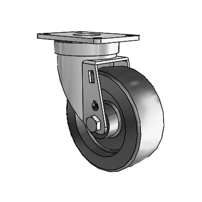 30 Series Top Plate Zinc Swivel Caster with 4 x 1.5 Hi-Temp Resin Wheel