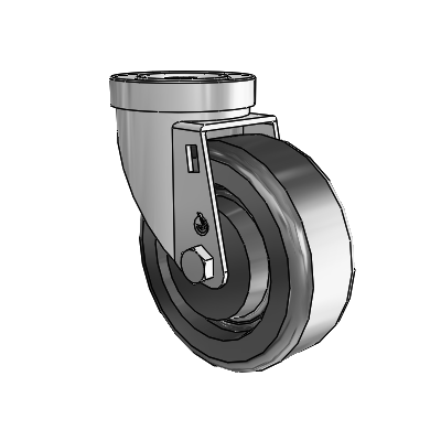 30 Series Hollow Kingpin Zinc Swivel Caster with 4 x 1.5 Phenolic Wheel