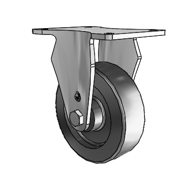 S30 Series Top Plate Stainless Steel Rigid Caster with 4 x 1.25 Polyolefin Wheel