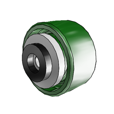 Cast Iron Enameled Cast Iron 3 x 1.5 Wheel with Roller Bearing