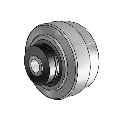 Performa Conductive Rubber Wheels Flat Grey Tread Polyolefin 3 x 1.5 with Roller Bearing