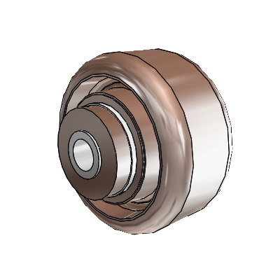 Thermo Nylon Resin 3 x 1.5 Wheel with Roller Bearing