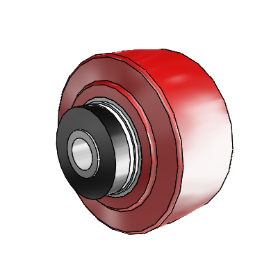 Polyurethane Hi-Tech HI-TECH Polyurethane Polyolefin 3 x 1.5 Wheel with Delrin Bearing