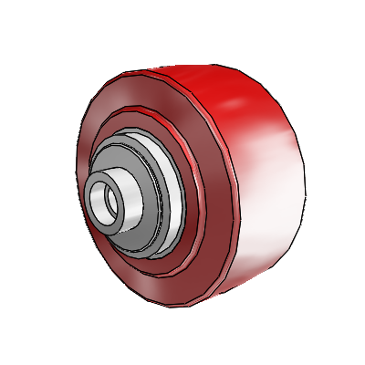 Polyurethane Hi-Tech HI-TECH Polyurethane Polyolefin 3 x 1.5 Wheel with PPBB Bearing