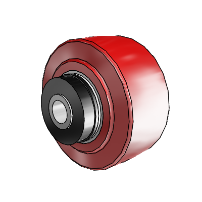Polyurethane Hi-Tech HI-TECH Polyurethane Polyolefin 3 x 1.5 Wheel with Roller Bearing