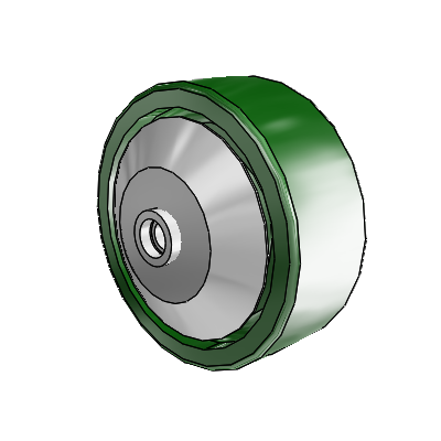 Cast Iron Enameled Cast Iron 4 x 1.5 Wheel with PPBB Bearing