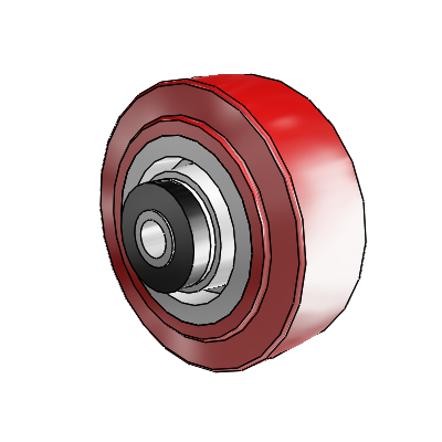 Polyurethane Hi-Tech HI-TECH Polyurethane Polyolefin 4 x 1.5 Wheel with Delrin Bearing
