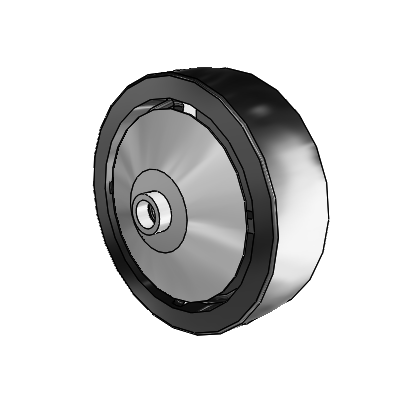 Polyolefin 5 x 1.5 Wheel with Pedestal Precision Ball Bearing
