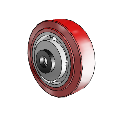 Polyurethane Hi-Tech HI-TECH Polyurethane Polyolefin 5 x 1.5 Wheel with Delrin Bearing