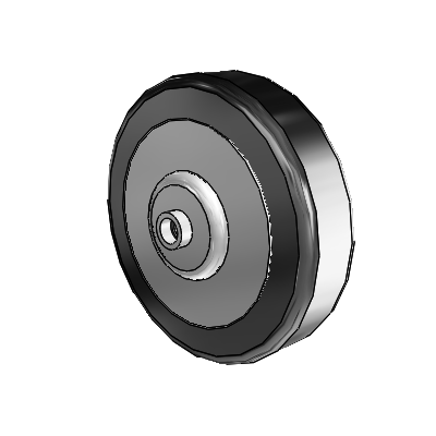 Phenolic Phenolic Resin 6 x 1.5 Wheel with Pedestal Precision Ball Bearing
