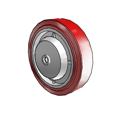 Polyurethane Hi-Tech HI-TECH Polyurethane Polyolefin 6 x 1.5 Wheel with PPBB Bearing